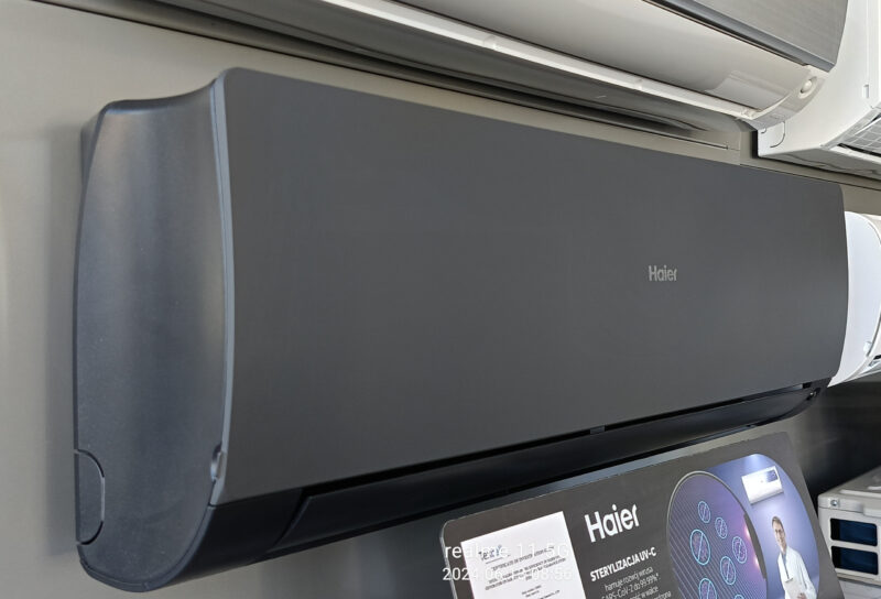 Haier Flexis BLACK/silver (czarny mat/srebrny połysk) z montażem